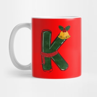 Letter K - Christmas Letter Mug